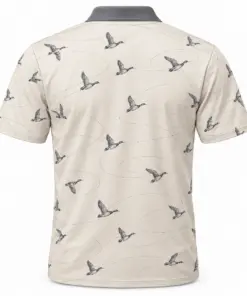 Duck Wing Trace Pearl Slate Polo Shirt - Back view