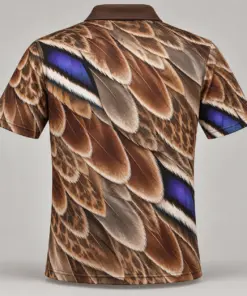 Mallard Feathers Chestnut Speculum Polo Shirt - Back view