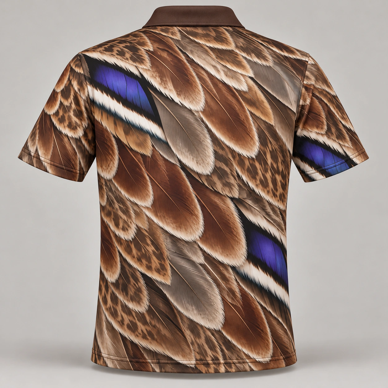Mallard Feathers Chestnut Speculum Polo Shirt - Back view