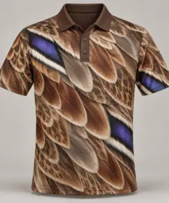 Mallard Feathers Chestnut Speculum Polo Shirt - Front view