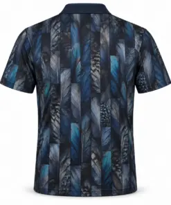 Mallard Speculum Panels Ink Petrol Polo Shirt - Back view