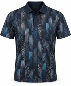 Mallard Speculum Panels Ink Petrol Polo Shirt - Front view