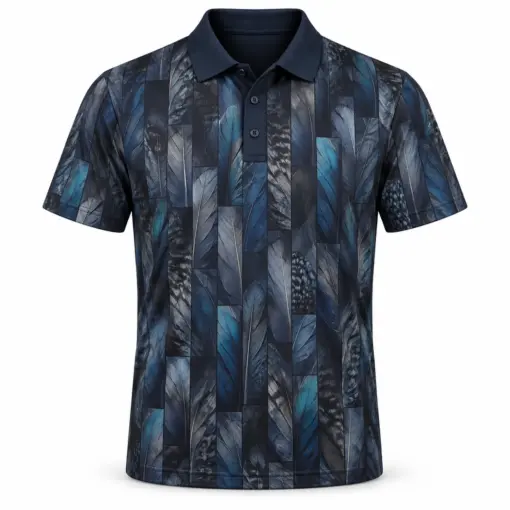 Mallard Speculum Panels Ink Petrol Polo Shirt - Front view
