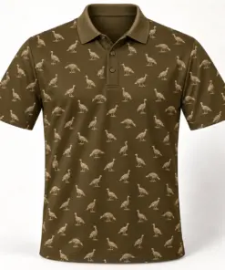 Micro Turkey Bronze Field Polo Shirt - Front view