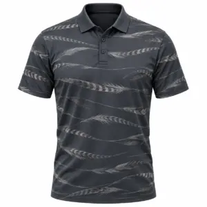 Pintail Long Feather Weft Slate Ash Polo Shirt