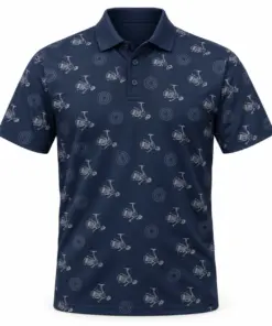 Reel Contour Rings Midnight Pewter Polo Shirt - Front view