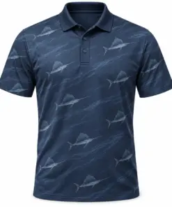 Sailfish Fan Current Ink Smoke Polo Shirt - Front view
