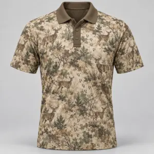 Whitetail Woodland Sand Brush Polo Shirt