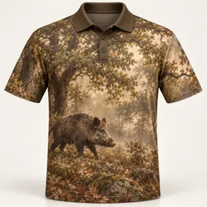 Wild Boar Oakwood Umber Polo Shirt